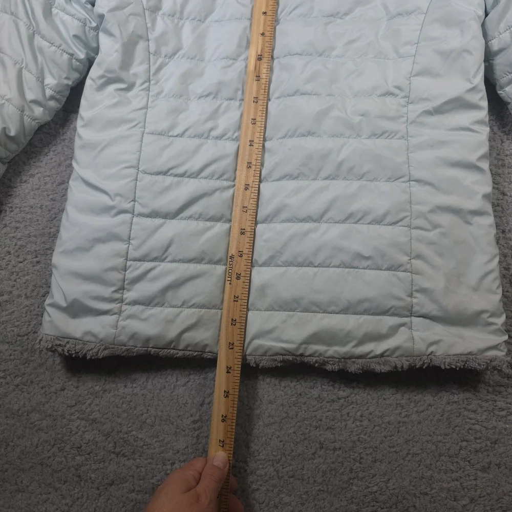 The North Face Reversible MossBud Swirl Girls Blue‎ Jacket - Size XL Ski Hiking
